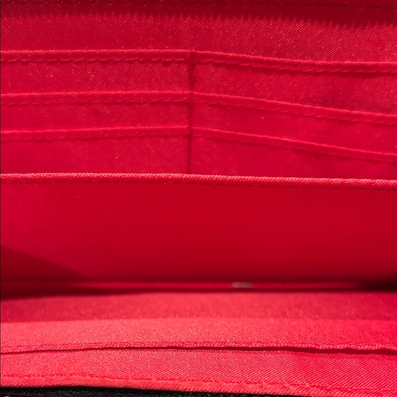 Vera Bradley Red and Gray Floral Wallet - Picture 5 of 6